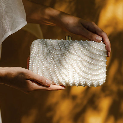 Bolso Mungel Perlas Blanco