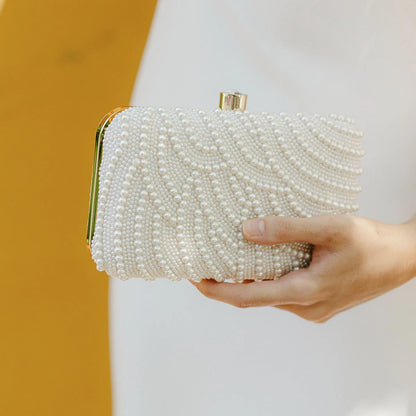 Bolso Mungel Perlas Blanco