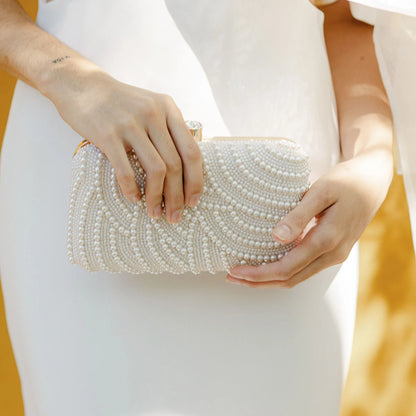 Bolso Mungel Perlas Blanco