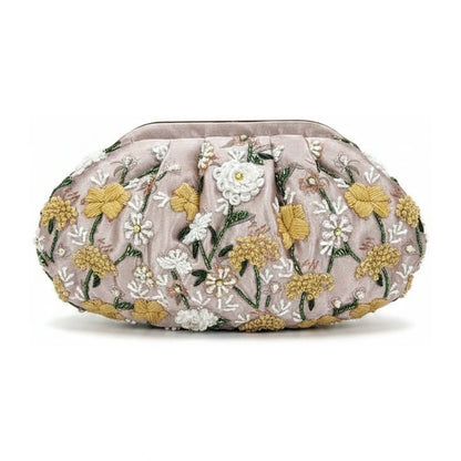 Bolso Nube Joya Bordalia Crema, Amarillo y Blanco
