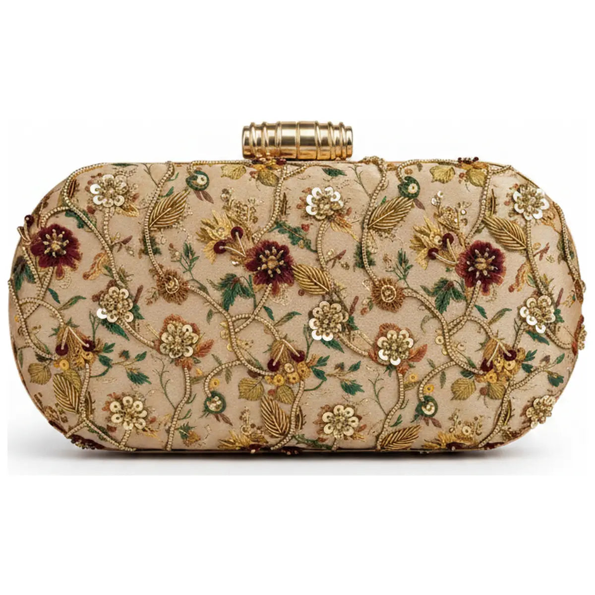 Bolso Ovalado Lennox Dorabella Beige y Burdeos