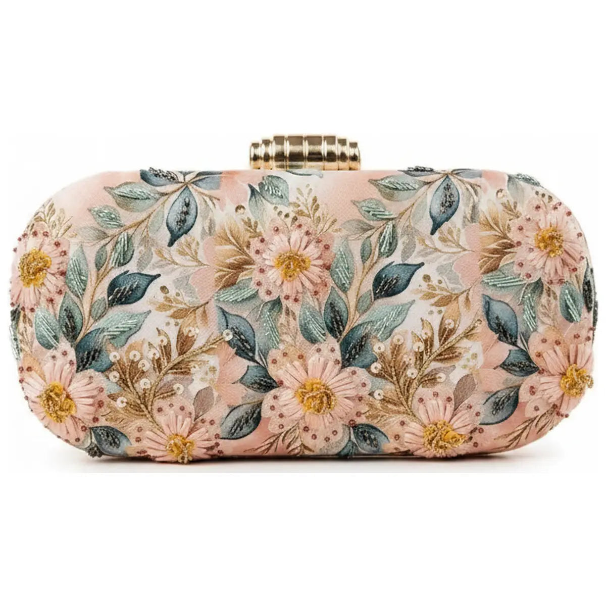 Bolso Ovalado Lennox Evelia Rosa claro y Verdes