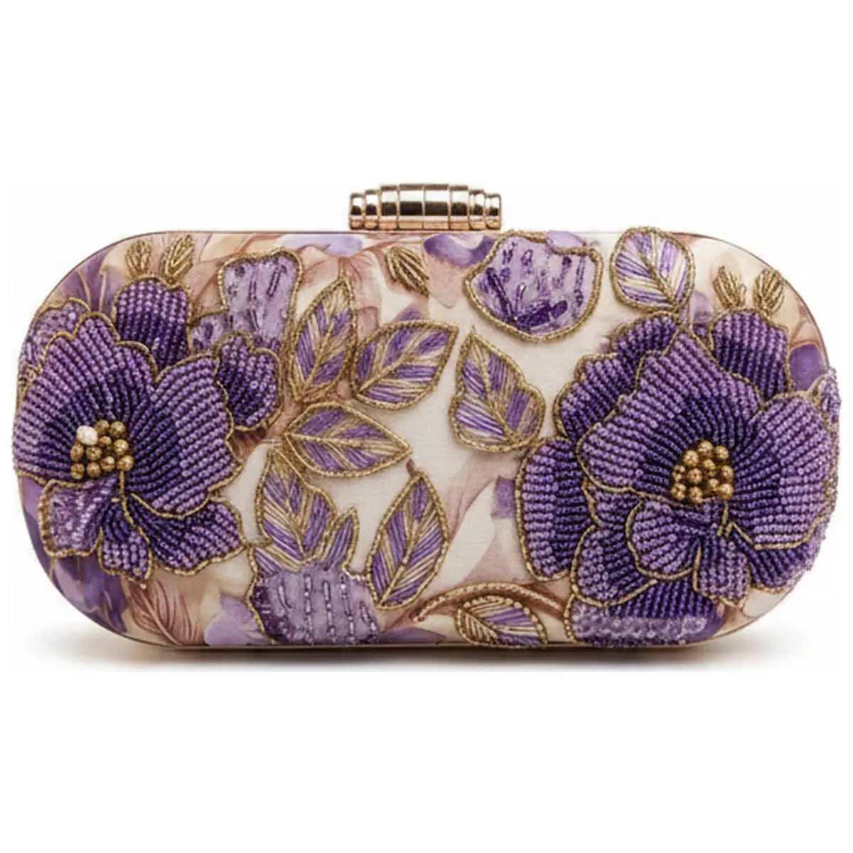 Bolso Ovalado Lennox Lavanda Beige y Morado