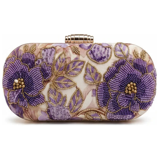 Bolso Ovalado Lennox Lavanda Beige y Morado