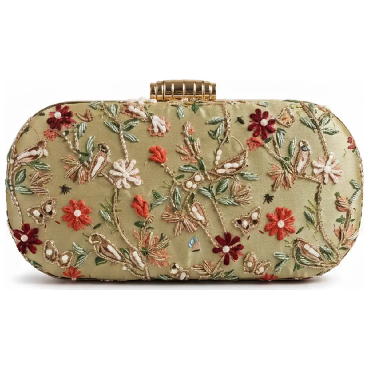 Bolso Ovalado Lennox Verdalia Verde y Rojo