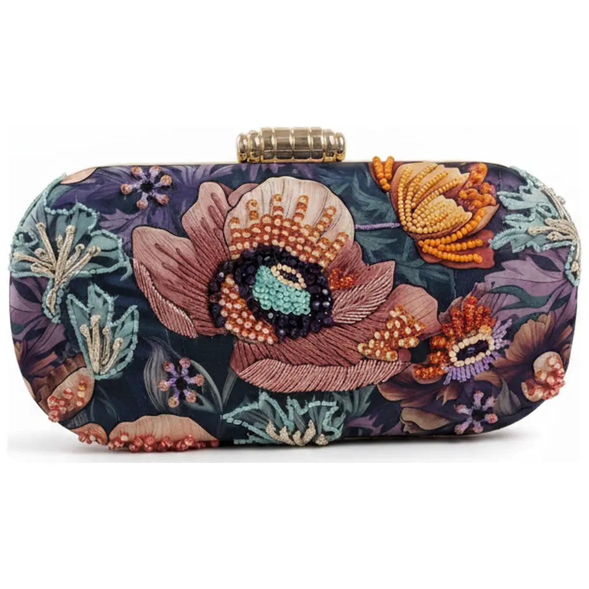 Bolso Ovalado Lennox Vibra Morado, Naranja y Azul