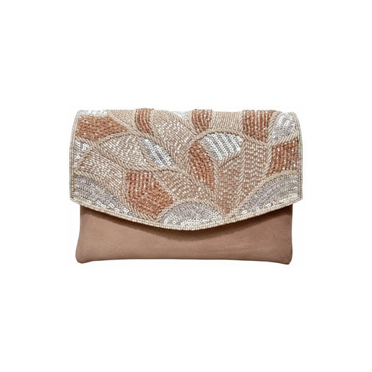 Bolso Sobre Cristalé Coral y Rosas
