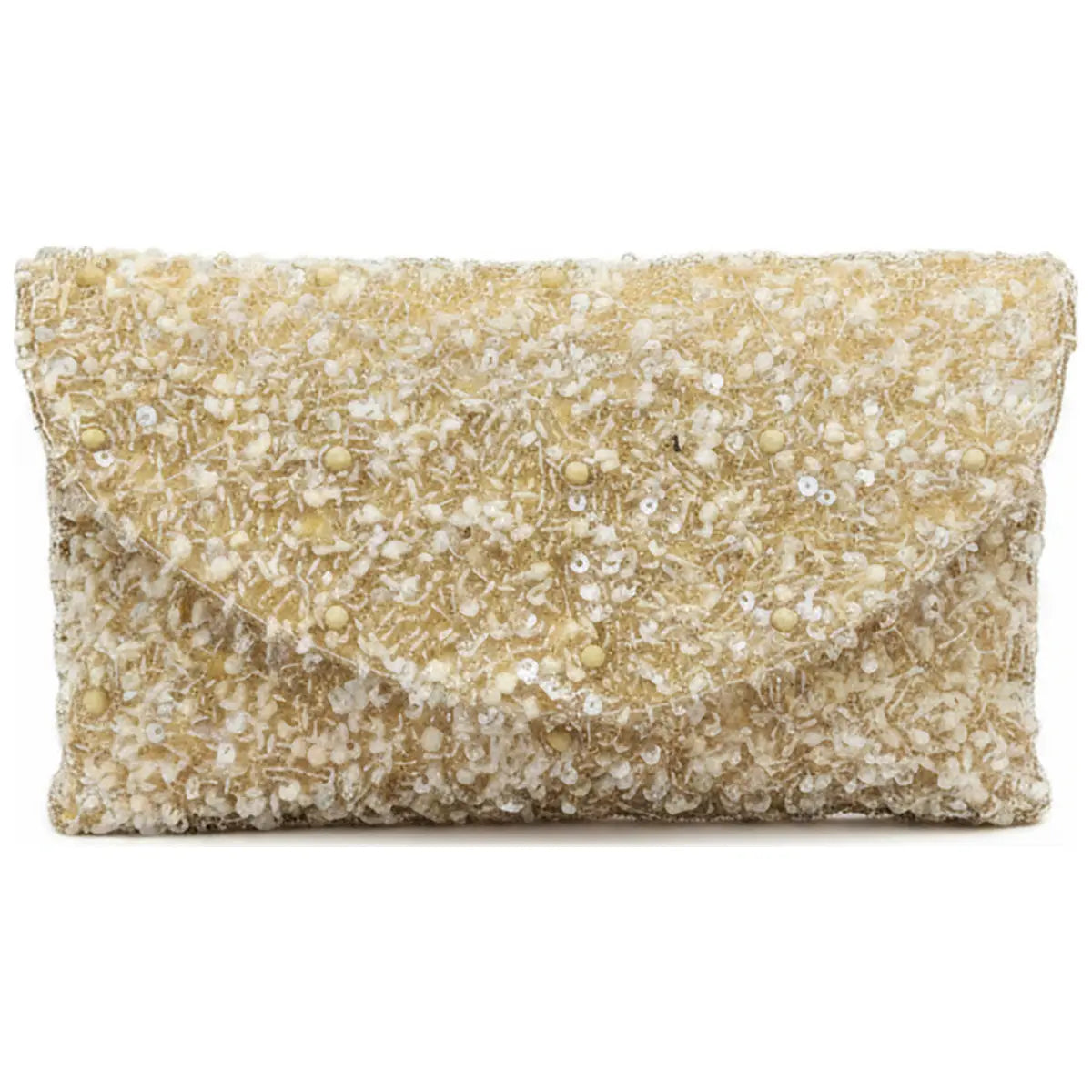 Bolso Sobre Florencia Dorado y Blanco