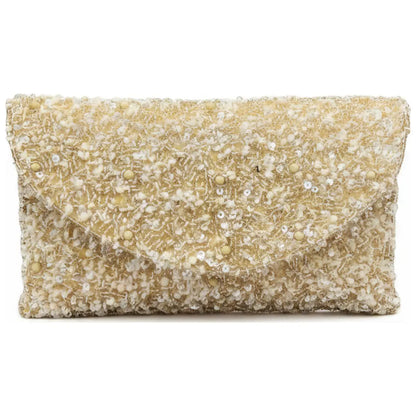 Bolso Sobre Florencia Dorado y Blanco