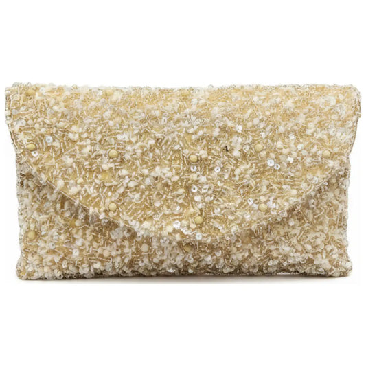 Bolso Sobre Florencia Dorado y Blanco