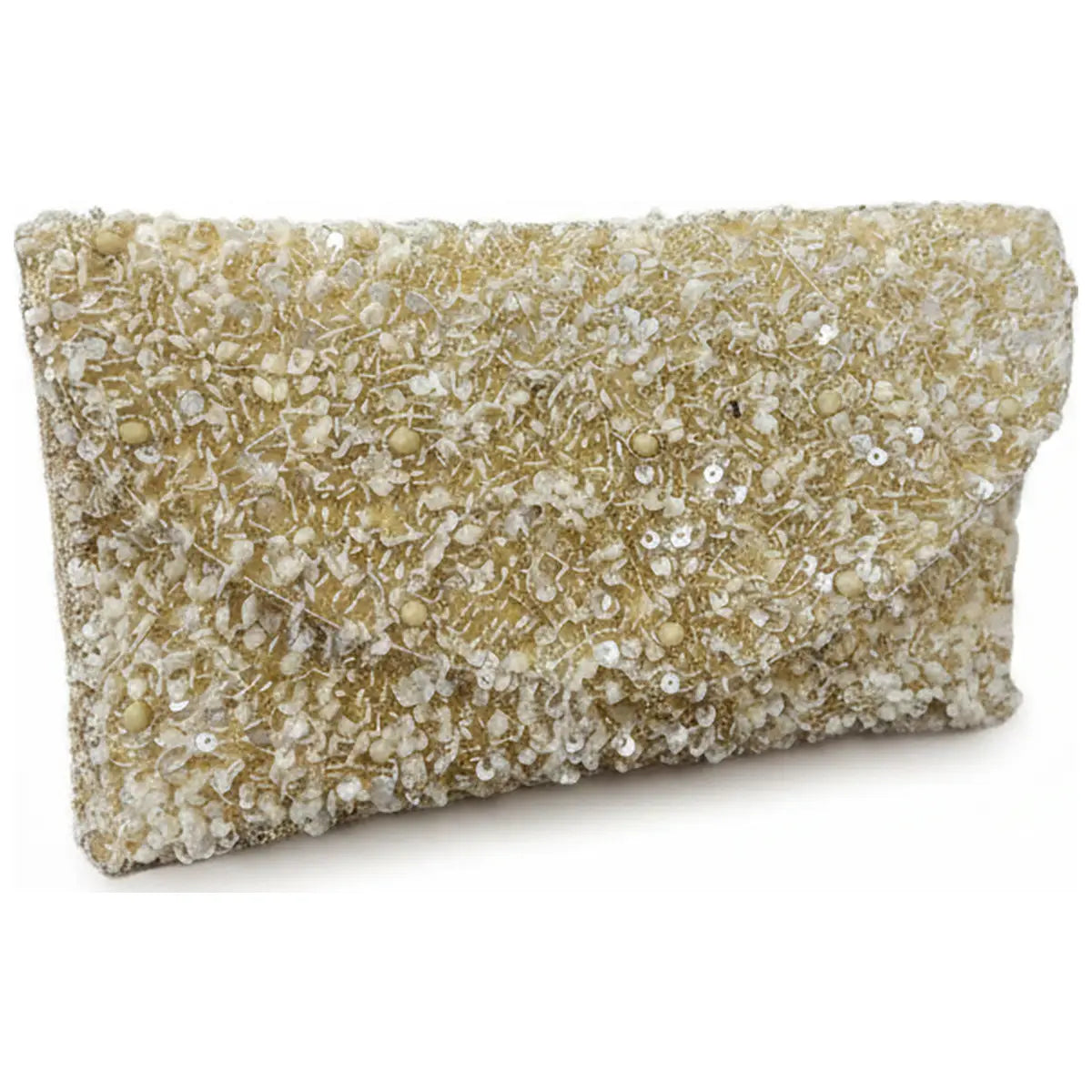 Bolso Sobre Florencia Dorado y Blanco