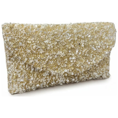 Bolso Sobre Florencia Dorado y Blanco