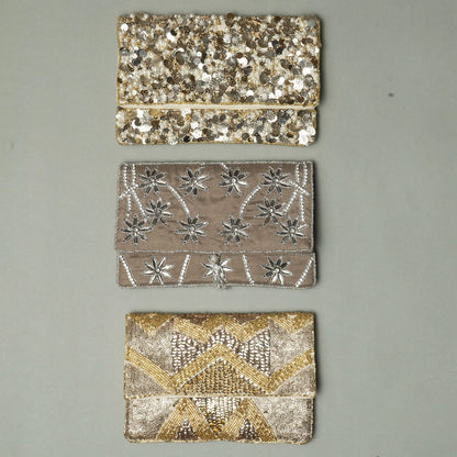 Bolso Sobre Gélida Plata Marrón