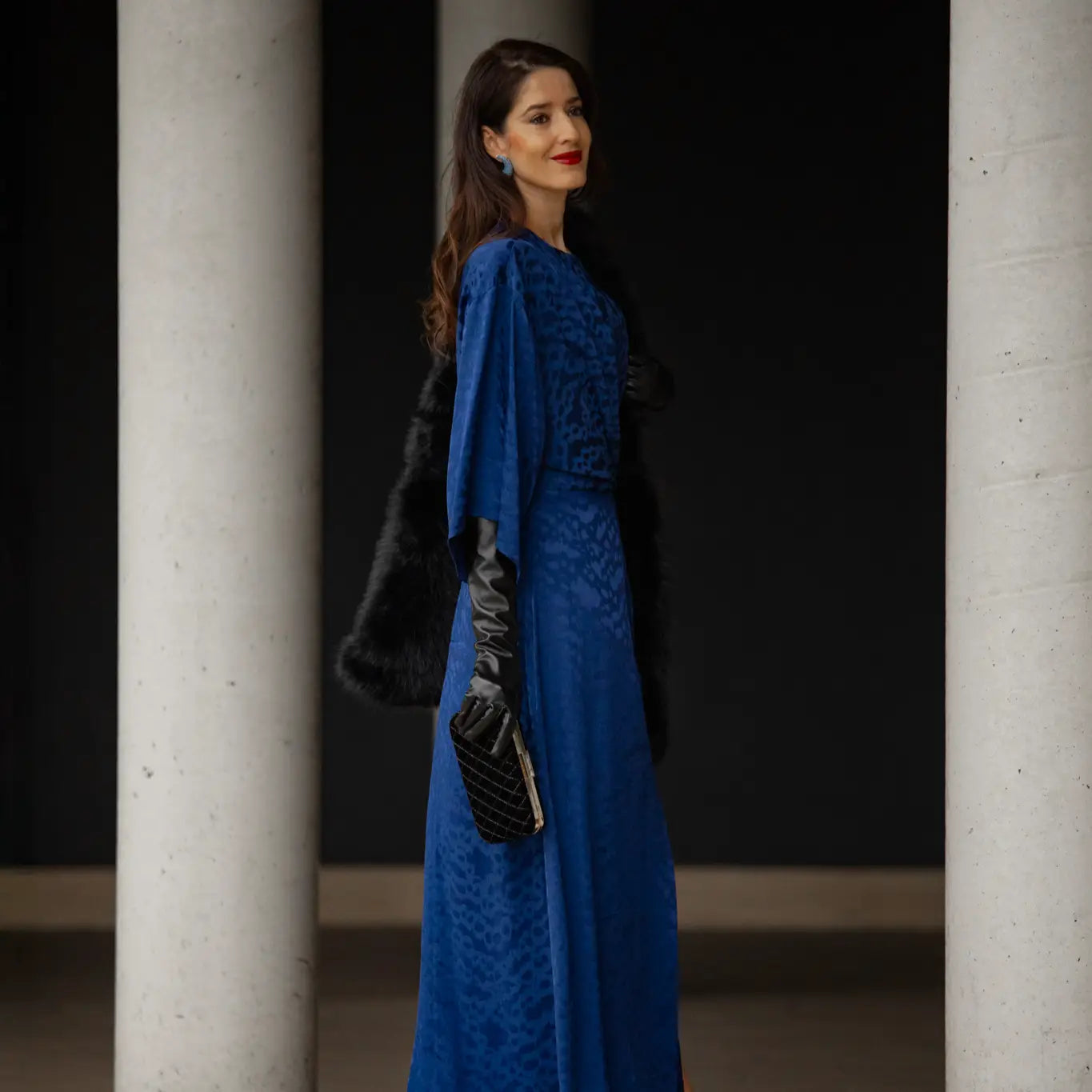 Bolso Talia Terciopelo Negro