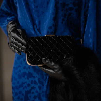 Bolso Talia Terciopelo Negro