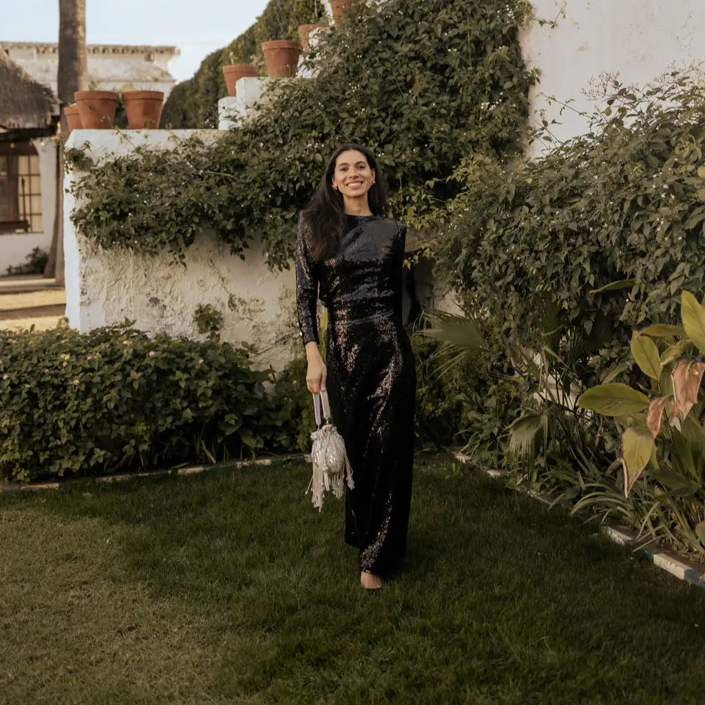 Bombonera Campano Flecos Plateada