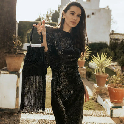 Bombonera Sulman Flecos Negro