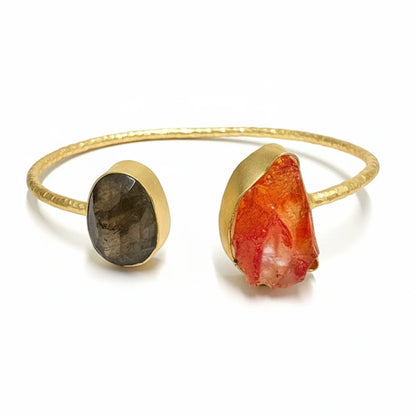 Conjunto Pendientes Terral + Brazalete Caliza Otoño