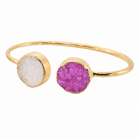 Brazalete Kivi Blanco y Fucsia mo