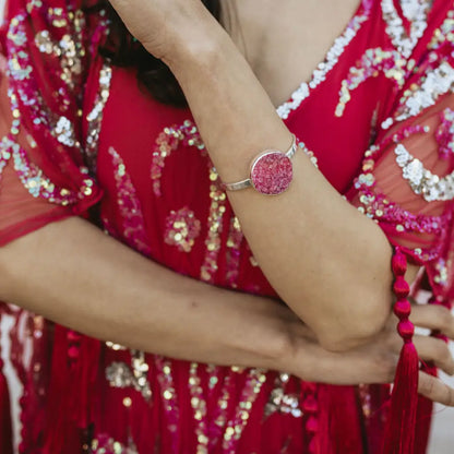 Reloxo Bracelet Silver Fuchsia mo
