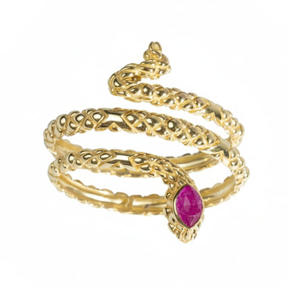 Brazalete Serpiente Silale Rubí