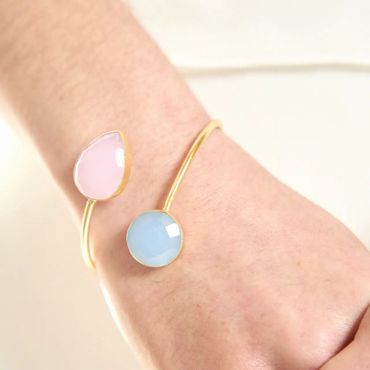 Brazalete Cg Rosa claro y Azul claro
