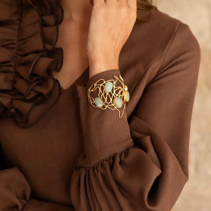 Brazalete Úrsula Ed. Limitada Verde agua Amazonita