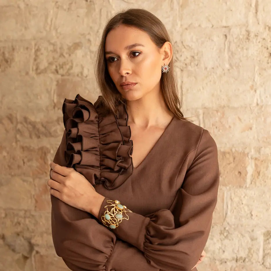 Brazalete Úrsula Ed. Limitada Verde agua Amazonita