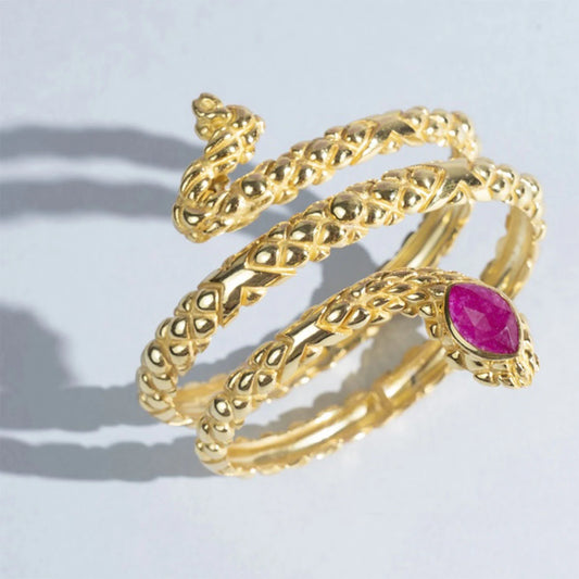Brazalete Serpiente Silale Rubí