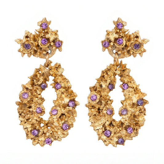 CSDV - Pendientes Florartemis Pipa mini Malva