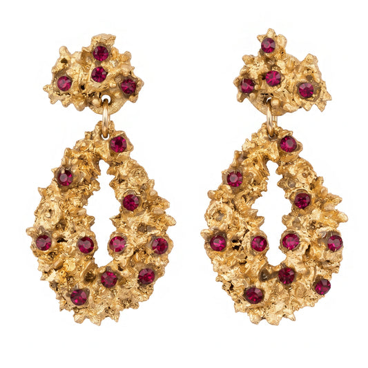 CSDV - Pendientes Florartemis Pipa Mini Burdeos