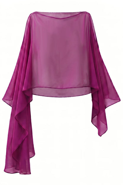 Capa Gasa Invitada Morado Berenjena