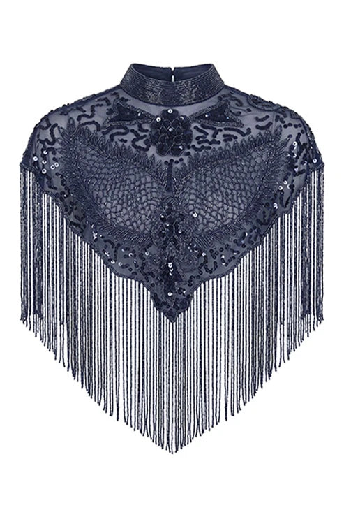 Capa Joya Aura Lentejuelas Azul oscuro Cromo