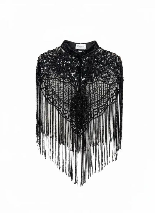 Capa Joya Aura Lentejuelas Negra