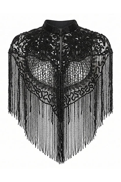 Cuello Joya Aura Lentejuelas Negro
