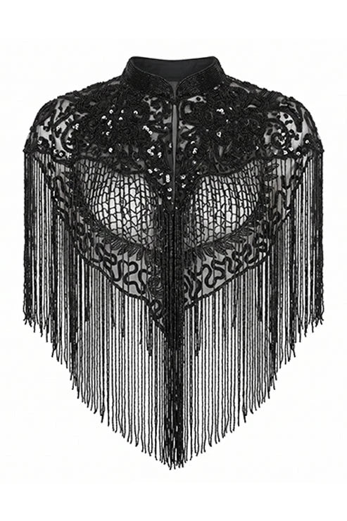 Cuello Joya Aura Lentejuelas Negro