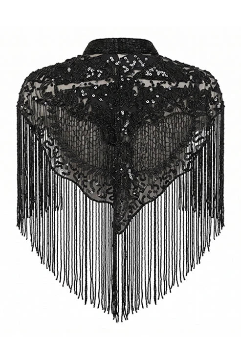 Cuello Joya Aura Lentejuelas Negro