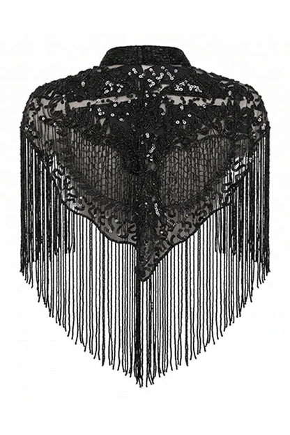 Cuello Joya Aura Lentejuelas Negro