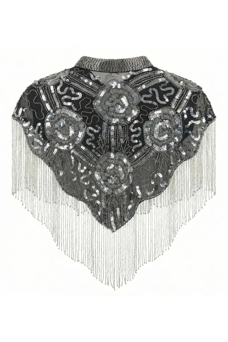 Elvy Jewel Cape Silver and Black