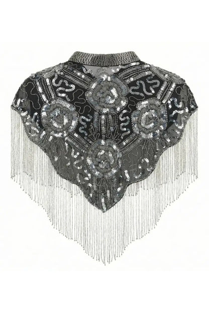 Elvy Jewel Cape Silver and Black