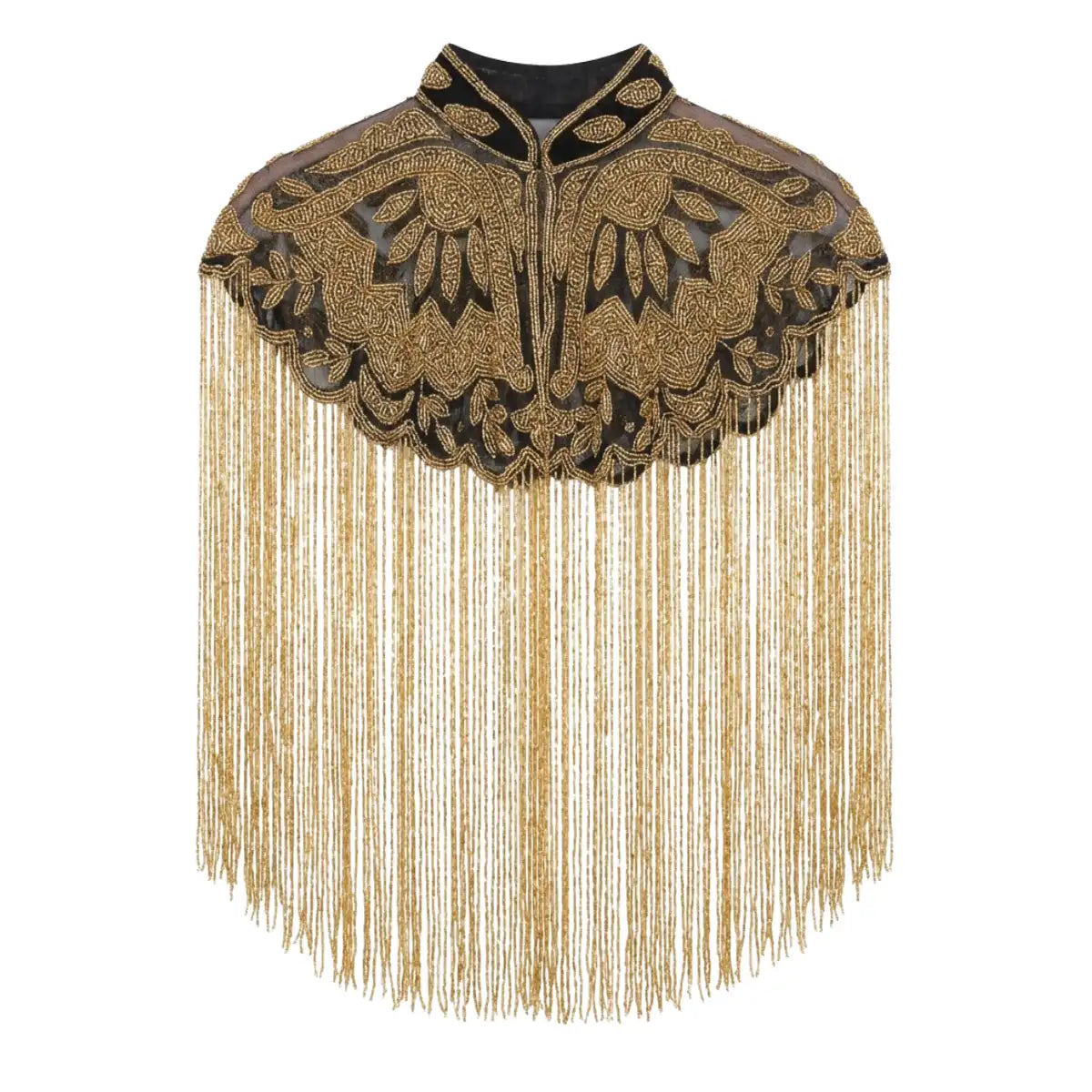 Gold and Black Lune Jewel Cape