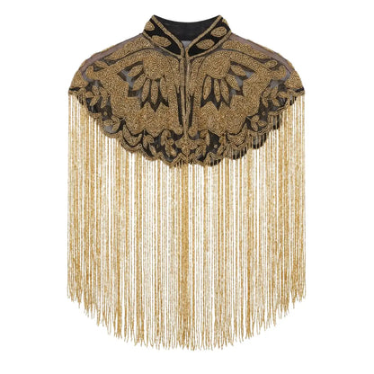 Gold and Black Lune Jewel Cape