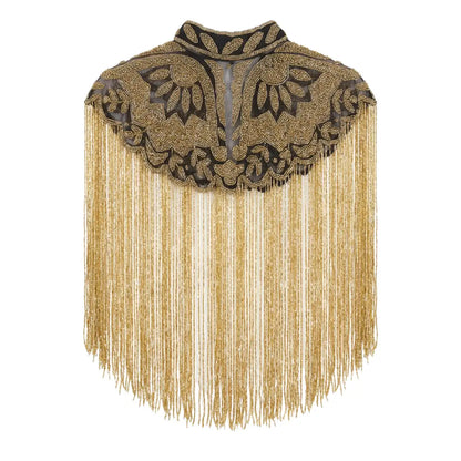 Gold and Black Lune Jewel Cape