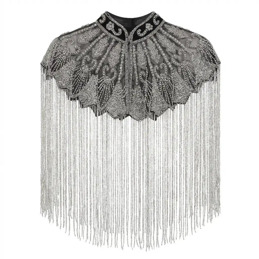 Capa Joya Maya Plateada y Negra