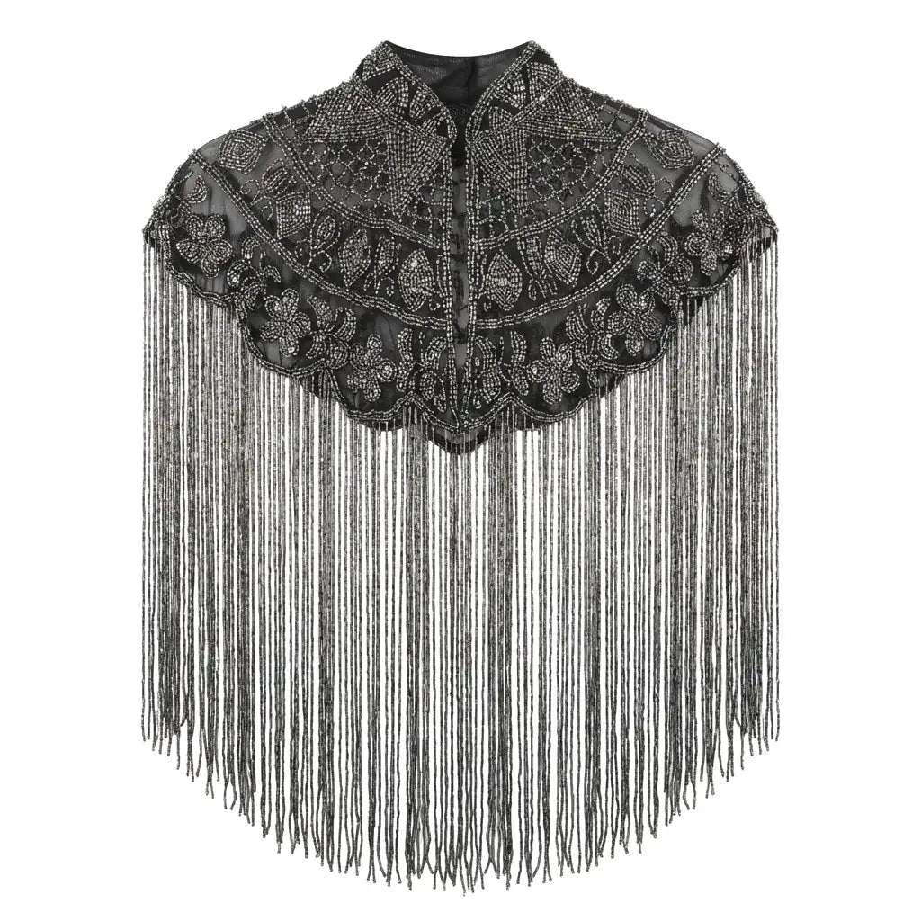 Black and Chrome Mystery Jewel Cape