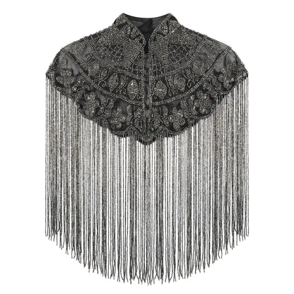 Black and Chrome Mystery Jewel Cape