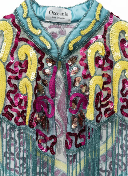 Capa Joya Multi Arte vivo Azul claro, Amarillo y Fucsia