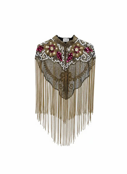 Capa Joya Multi Fulgor Dorado, Blanca y Fucsia