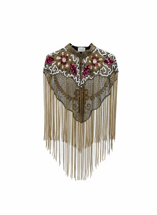 Capa Joya Multi Fulgor Dorado, Blanca y Fucsia