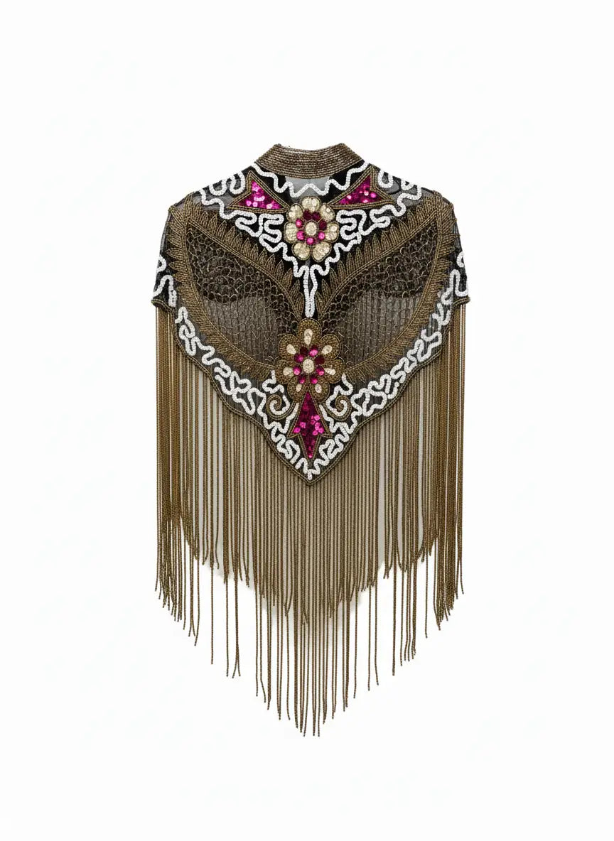 Capa Joya Multi Fulgor Dorado, Blanca y Fucsia
